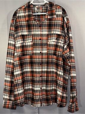 NWT Ocean Coast 4X Big & Tall Plaid Flannel Button Down Shirt